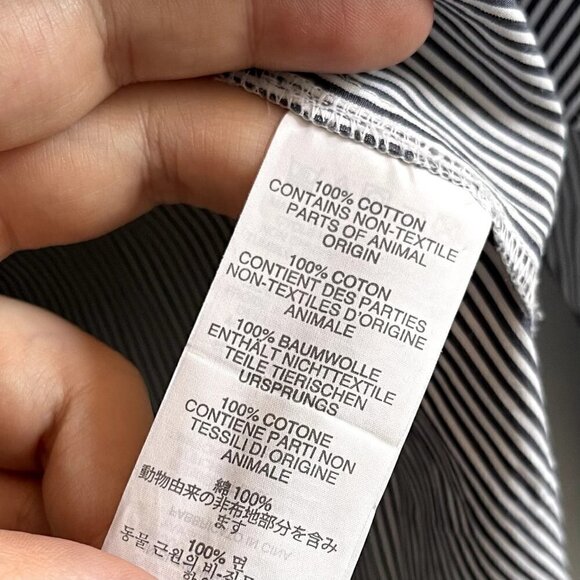 J.Crew Boys Dark Blue Striped Button Down - Size 6 - Picture 4 of 6